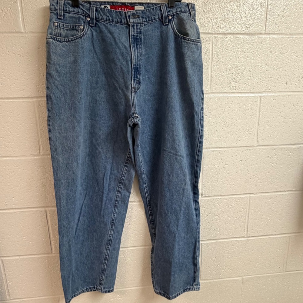 Levi's Mens SilverTab Loose Fit Jeans 37x30 Blue Denim Vintage 90s Baggy Skater
